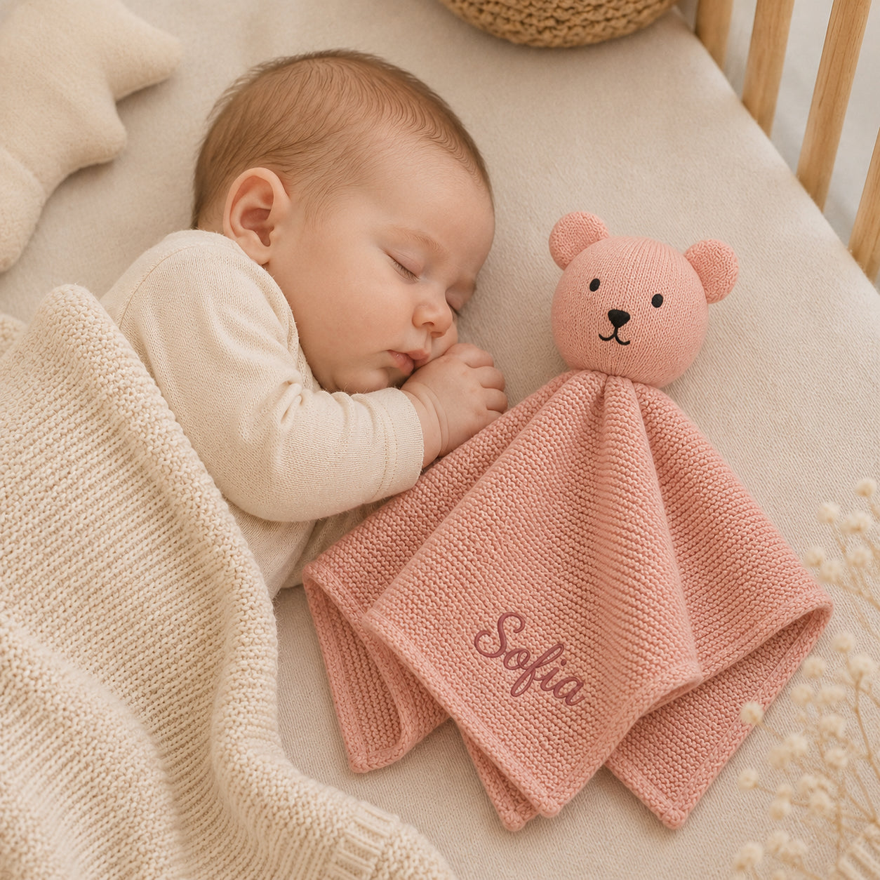 Filo&Poesia™ Doudou orsetto con nome ricamato