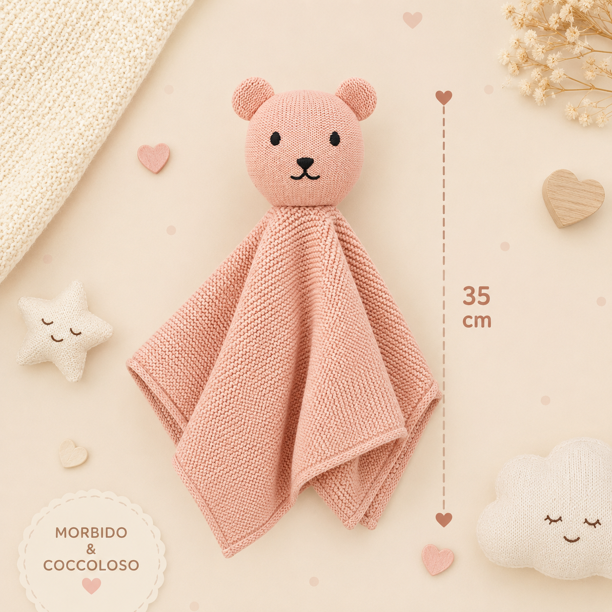 Filo&Poesia™ Doudou orsetto con nome ricamato