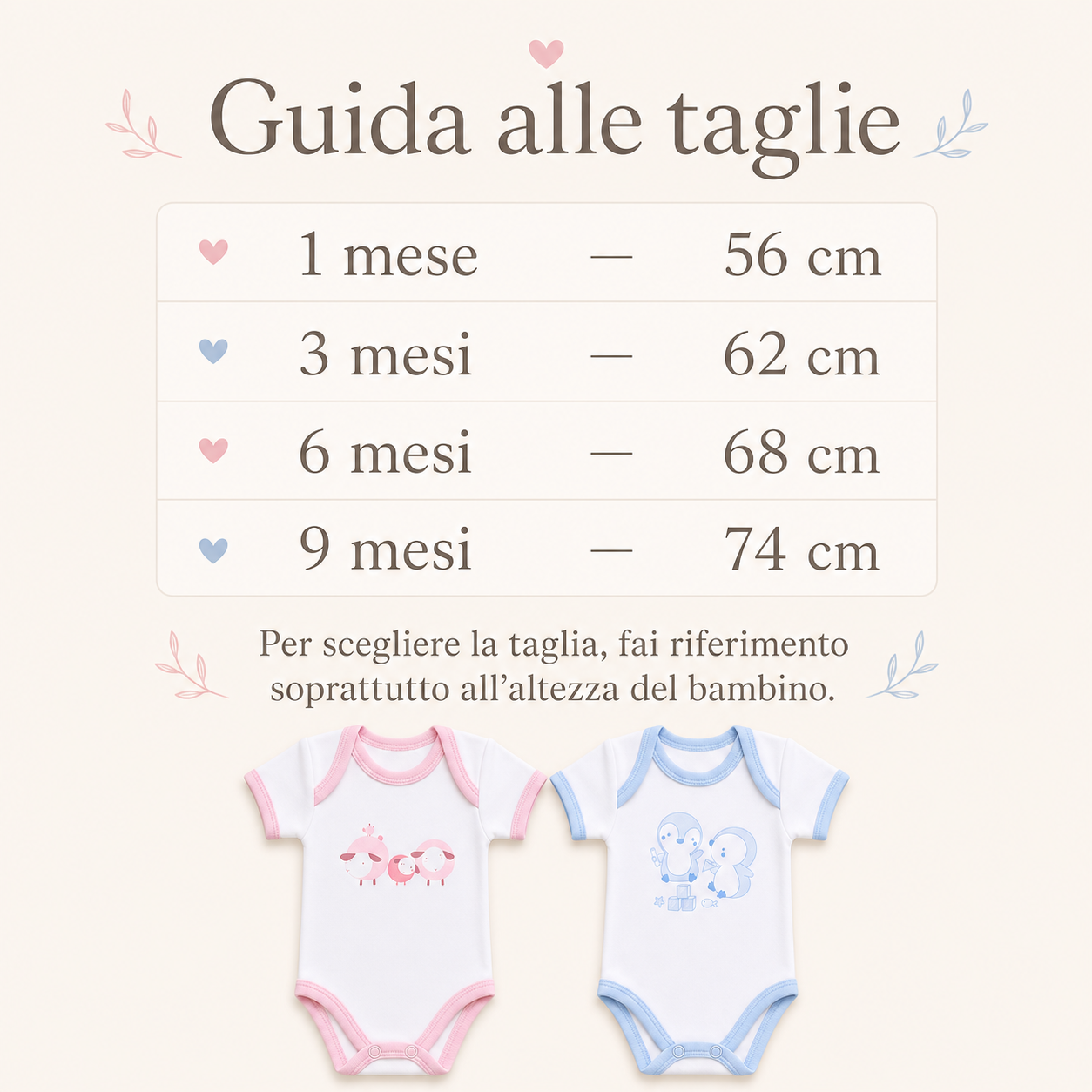 Set 2 body neonato Ellepi in cotone caldo con nome ricamato